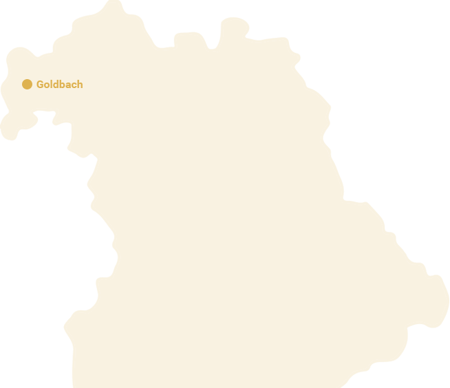 Karte von Goldbach in Bayern.